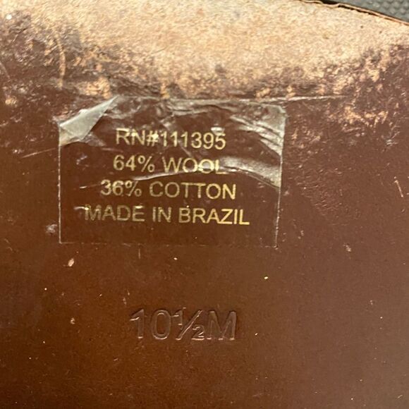 Tory burch Brown leather and Grey wool flannel Lowell Riding Boots sz 10.5 - Picture 9 of 12